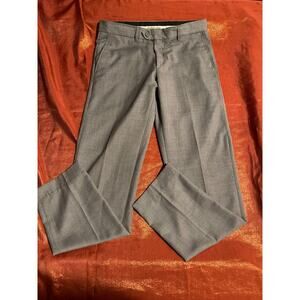 Mens Dress Pants 48 Gray Italian Tailored Flat Front Dress Slacks Made in Italy